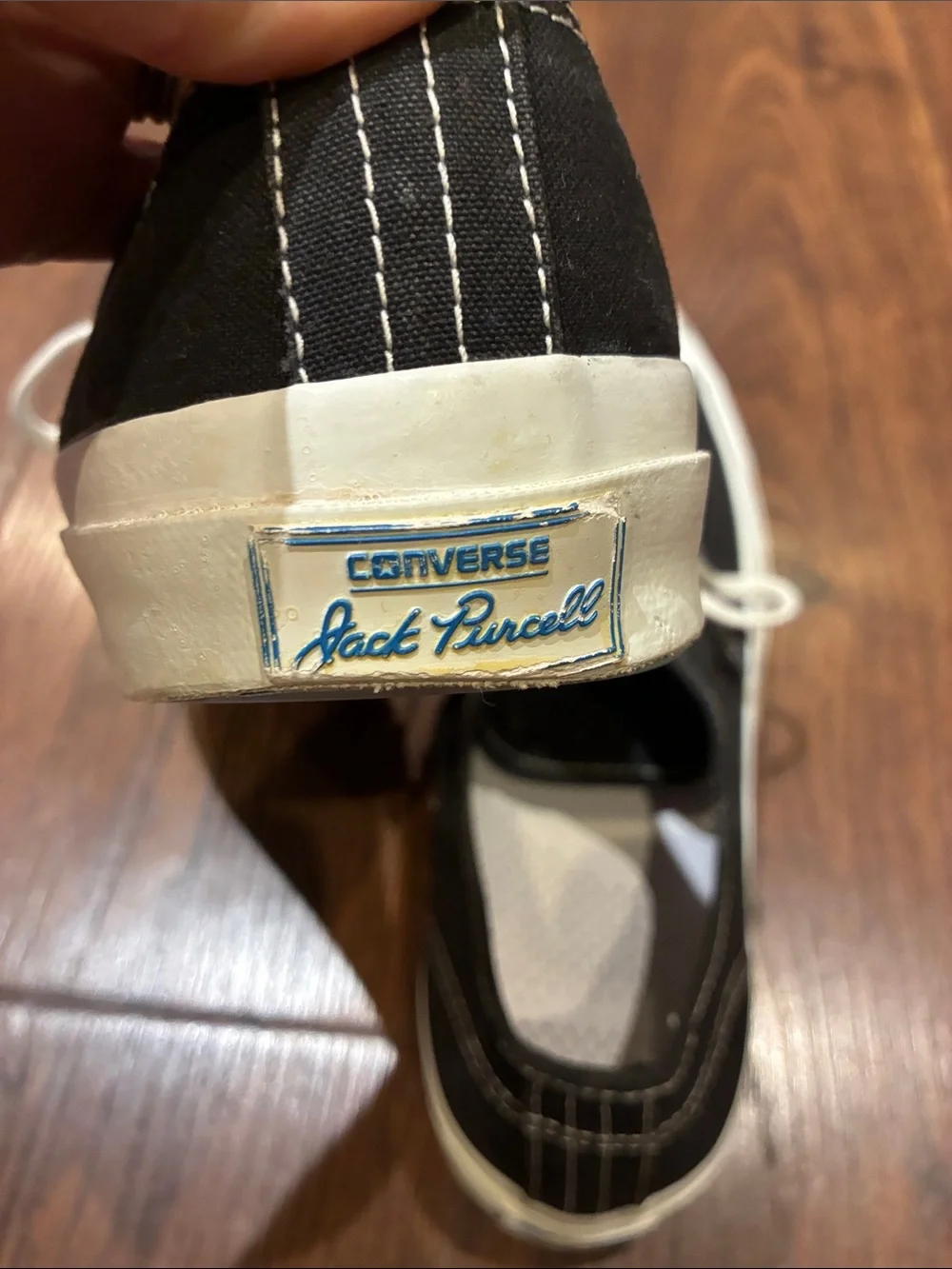 Converse Black Low-Top Canvas Lace-Up Sneakers with Cream Laces - Picture 7 of 7